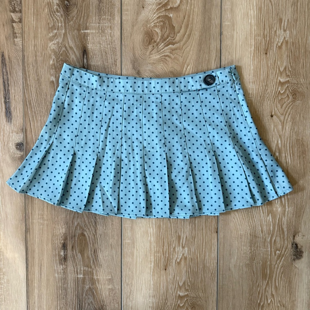Urban Outfitters Kimchi Blue Kit Button Waist Pleated Mini Skirt